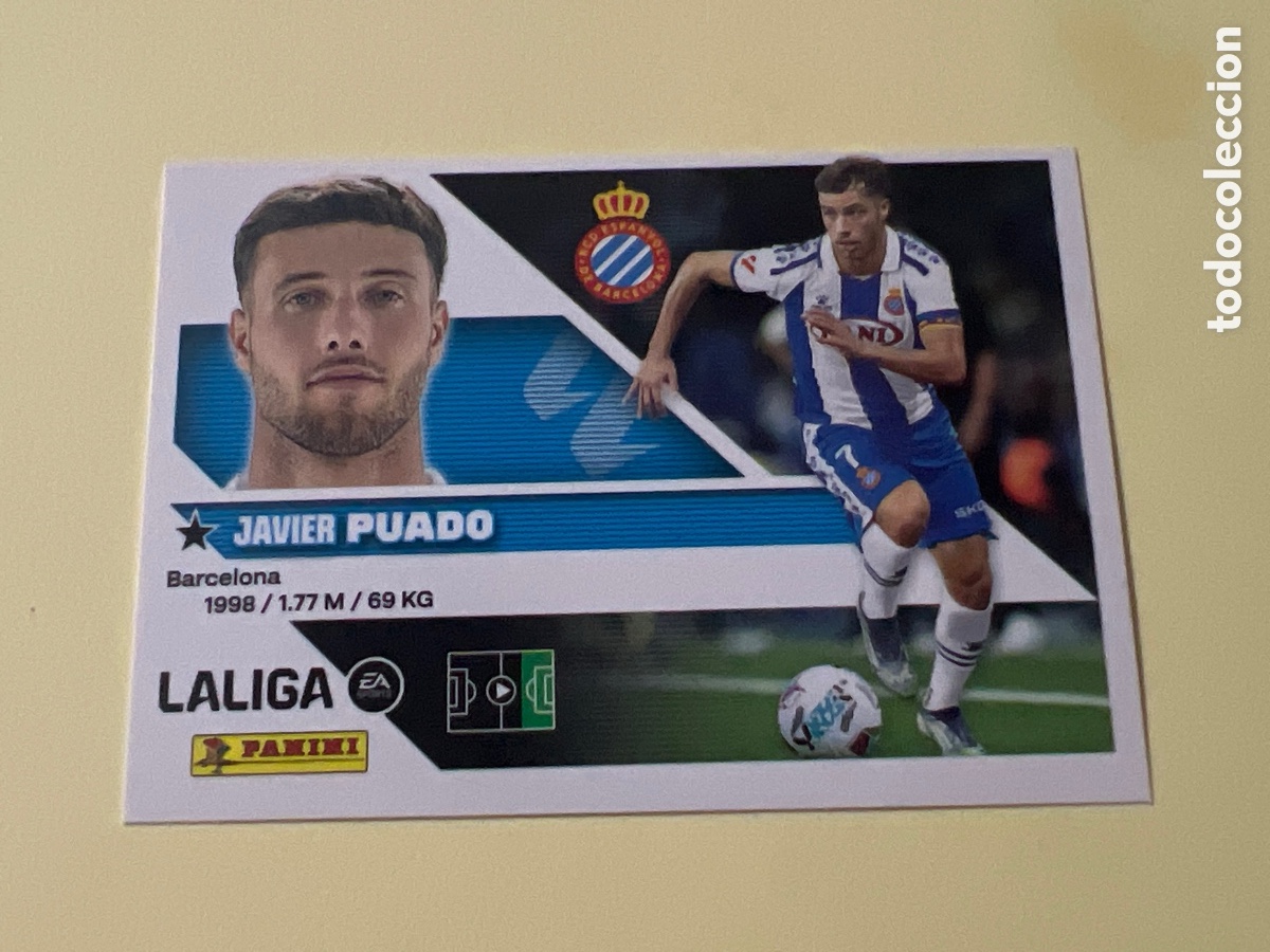Cromos de f&uacute;tbol: C3298. Puado n&uacute;mero 18 del Espa&ntilde;ol cromo liga este 26-27 2026-2027