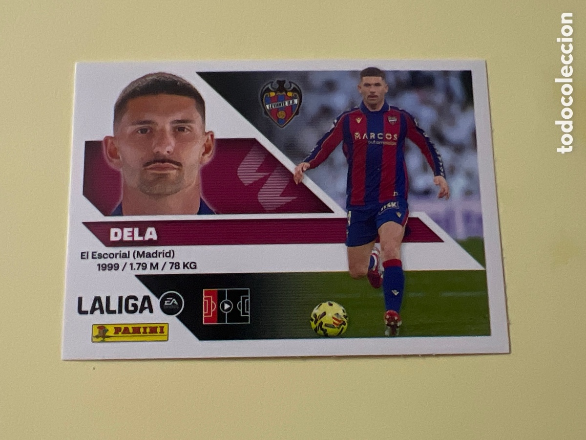 Cromos de f&uacute;tbol: C3294. Dela n&uacute;mero 7 del Levante cromo liga este 26-27 2026-2027