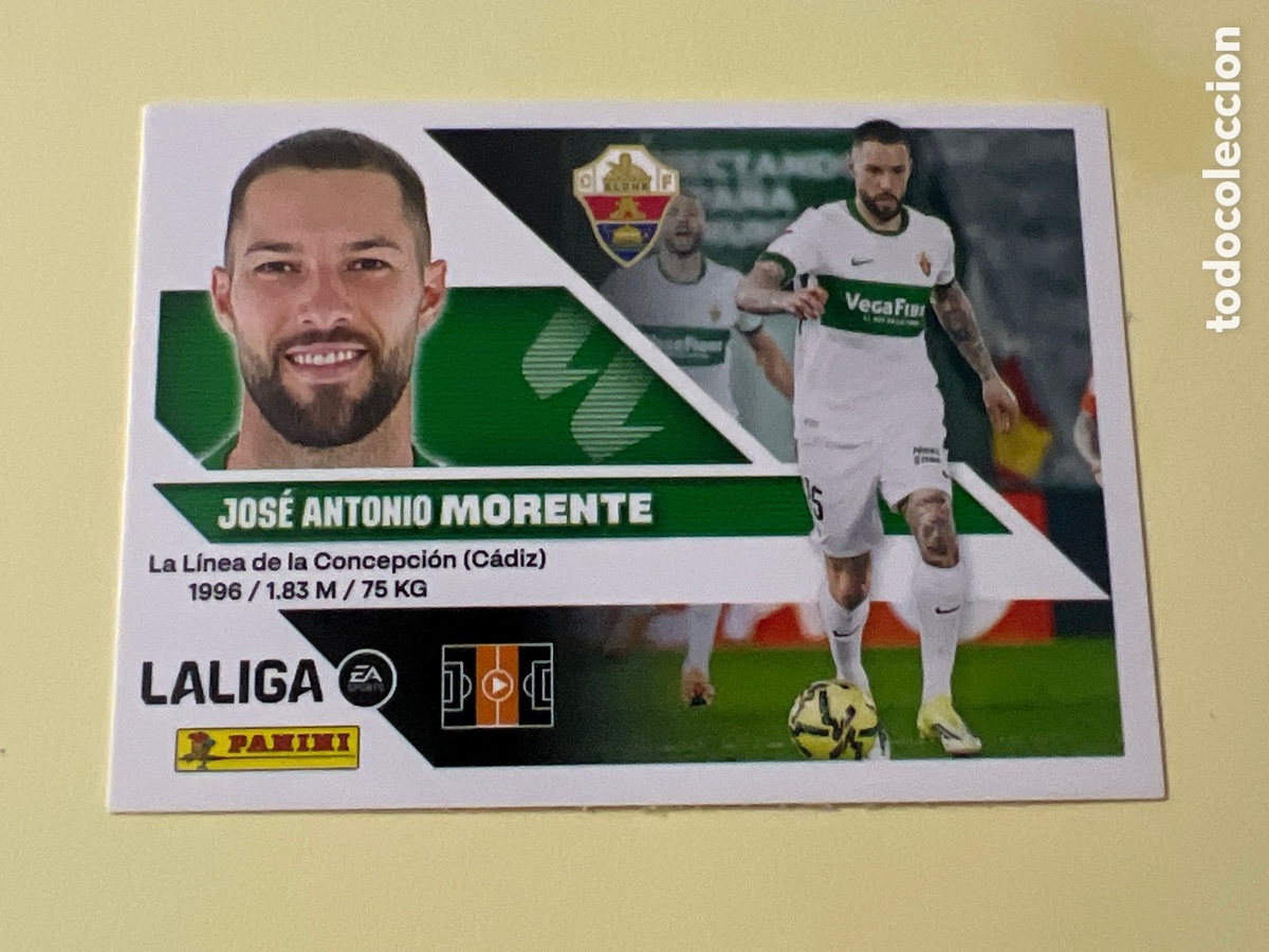Cromos de f&uacute;tbol: C3295. Morente n&uacute;mero 16 del Elche cromo liga este 26-27 2026-2027