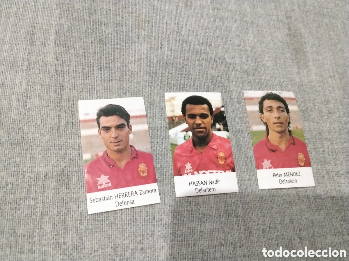 Cromos de f&uacute;tbol: BIMBO LIGA 1991 92 ( 91 -92 ) 3 CROMOS - RCD MALLORCA ( SIN PEGAR )