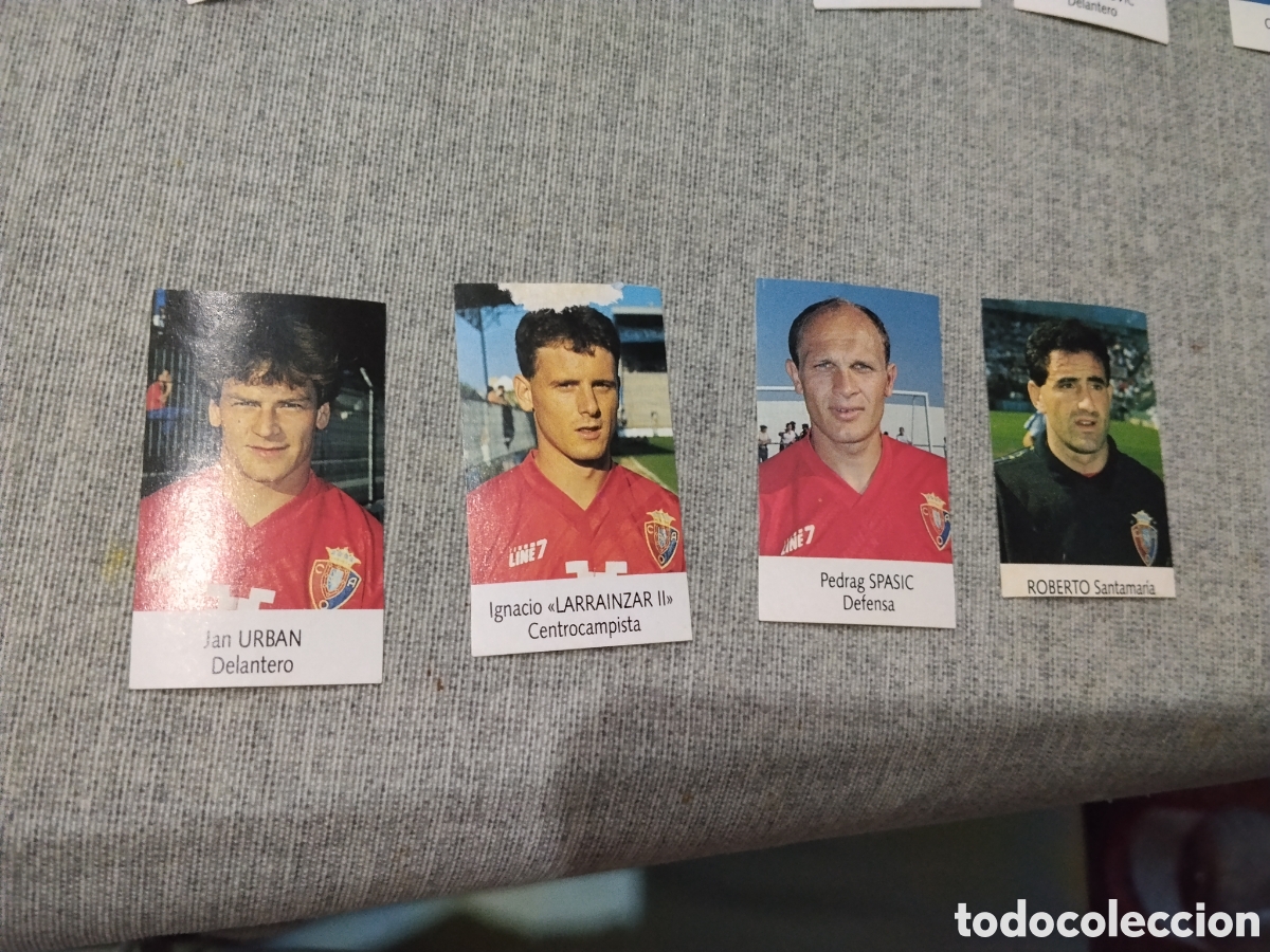 Cromos de f&uacute;tbol: BIMBO LIGA 1991 92 ( 91 -92 ) 4 CROMOS - CA OSASUNA ( SIN PEGAR )