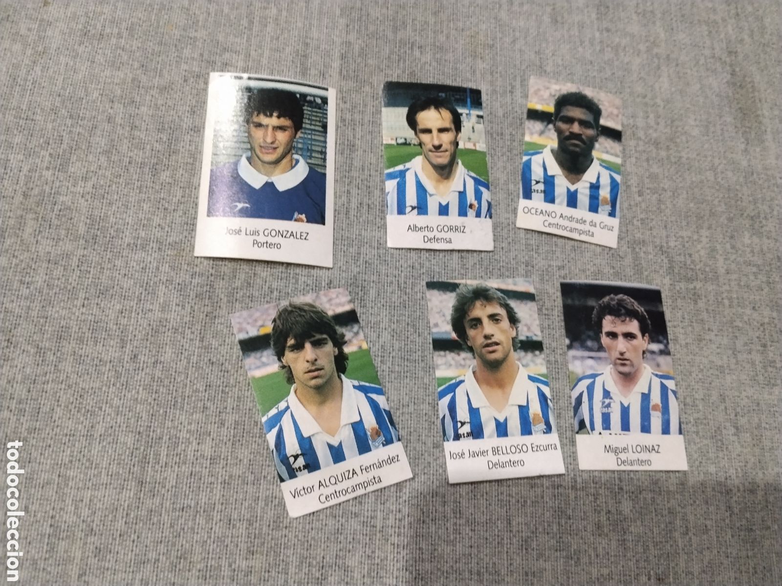 Fu&szlig;ball-Sticker: BIMBO LIGA 1991 92 ( 91 -92 ) 6 CROMOS - REAL SOCIEDAD ( SIN PEGAR )