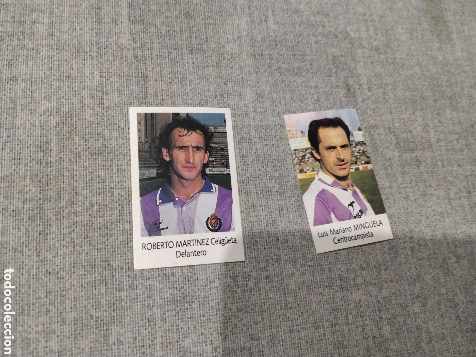 Fu&szlig;ball-Sticker: BIMBO LIGA 1991 92 ( 91 -92 ) 2 CROMOS - REAL VALLADOLID CF ( SIN PEGAR )