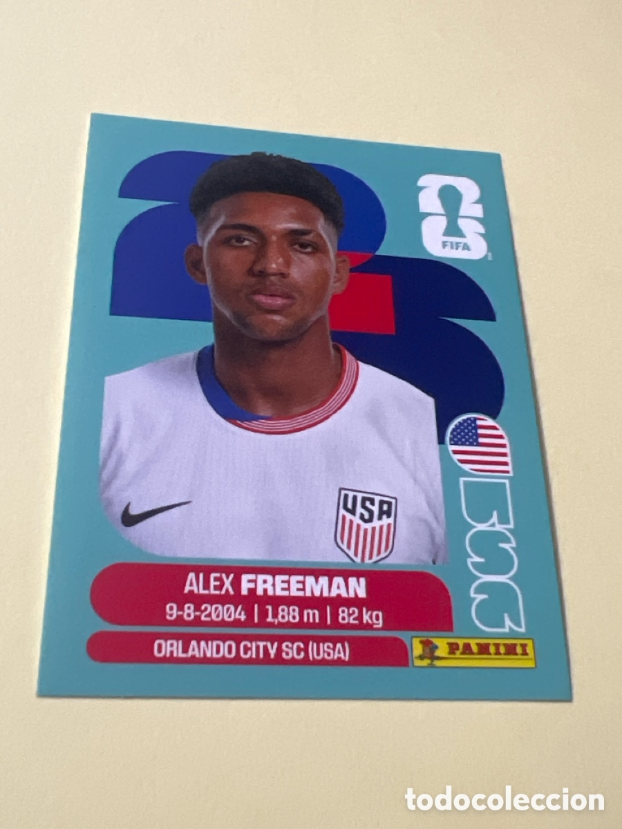 Cromos de f&uacute;tbol: C3300. USA6 ALEX FREEMAN 6 ESTADOS UNIDOS USA MUNDIAL FIFA WORLD CUP 2026 STICKER PANINI