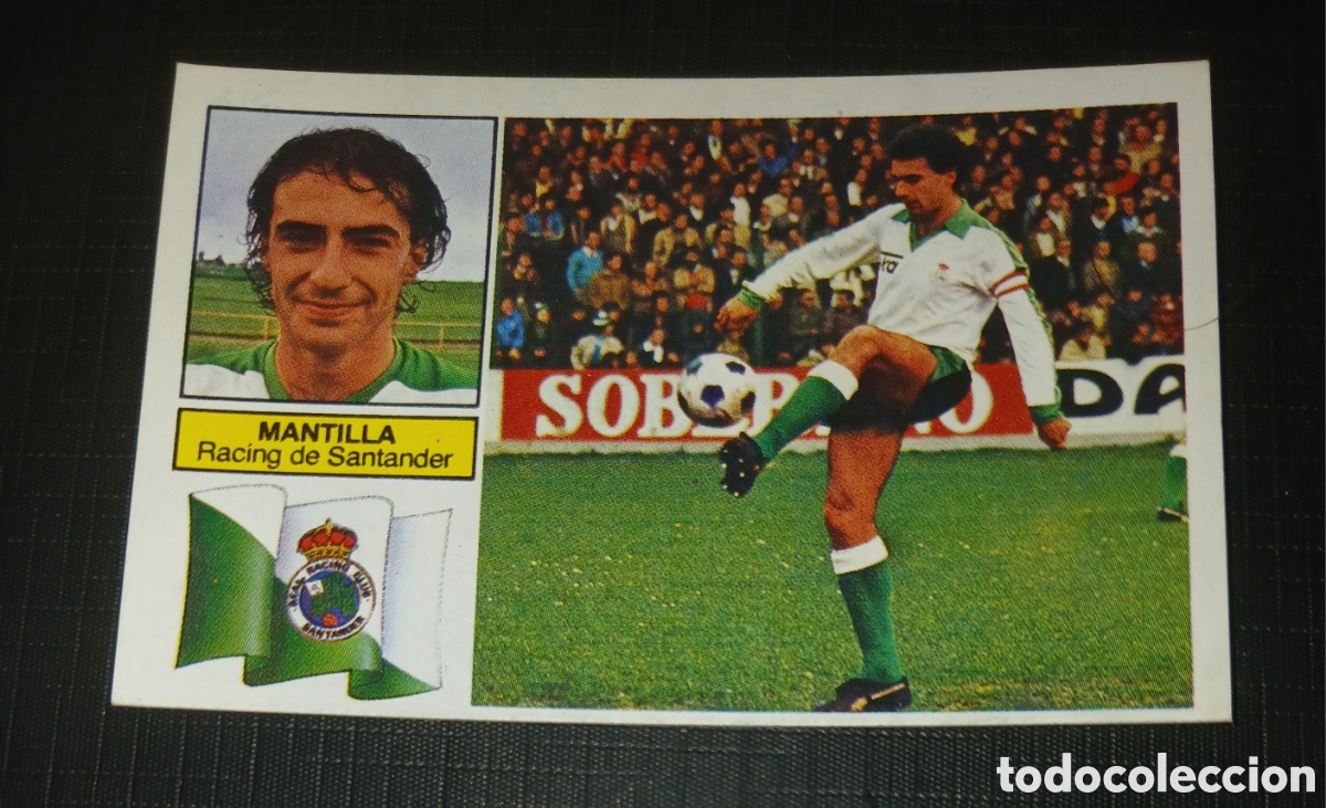 Cromos de f&uacute;tbol: Cromo Mantilla Racing de Santander Ed. Este Liga 1982 1983 82-83 Sin pegar, nunca pegado