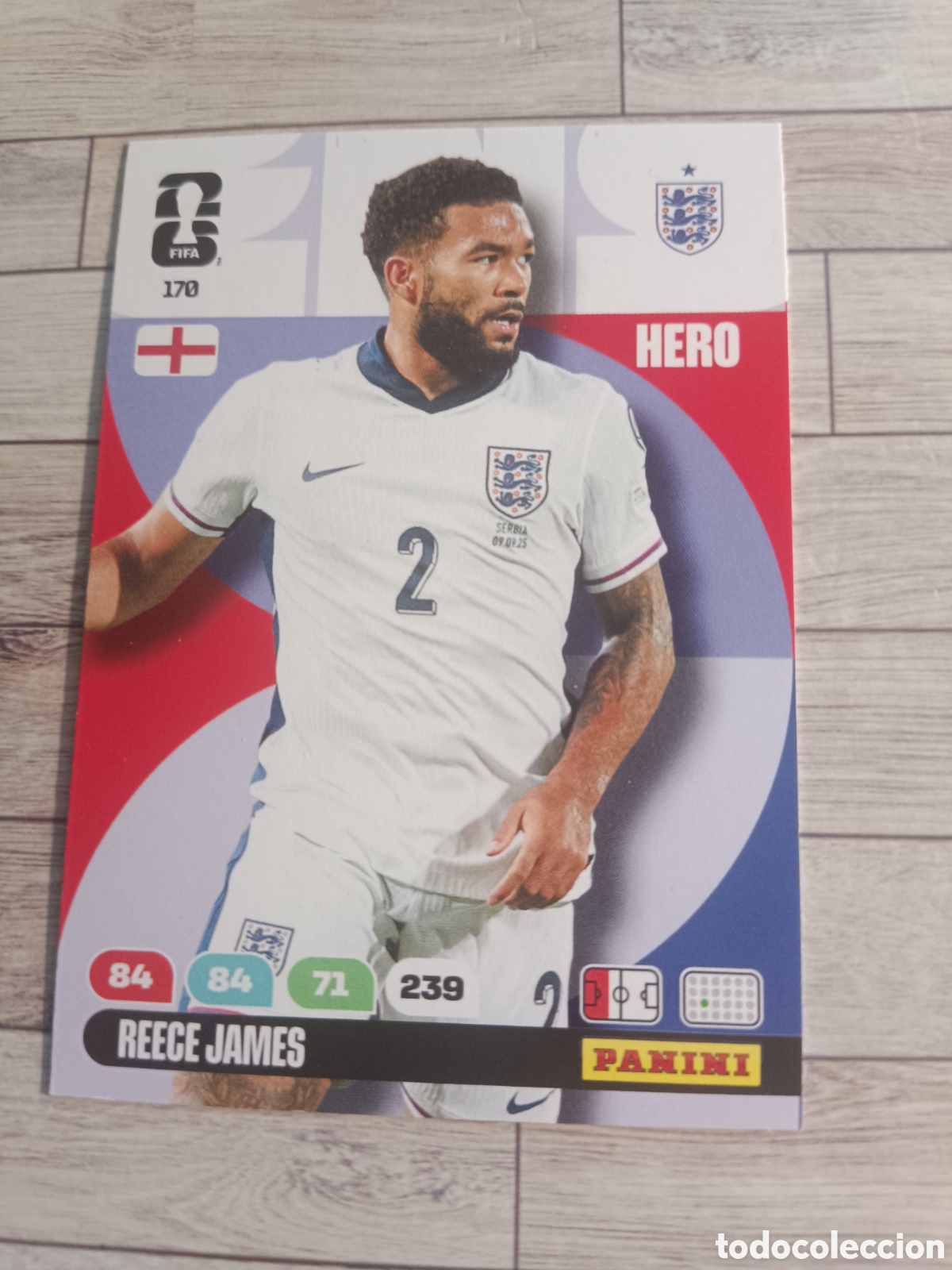 Cartes &agrave; collectionner de Football: 170 REECE JAMES INGLATERRA HERO ADRENALYN XL MUNDIAL FIFA WORLD CUP 2026 PANINI