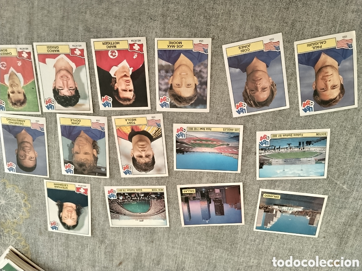 Cartes &agrave; collectionner de Football: PANINI USA 94 LOTE DE 95 CROMOS DIFERENTES SIN PEGAR