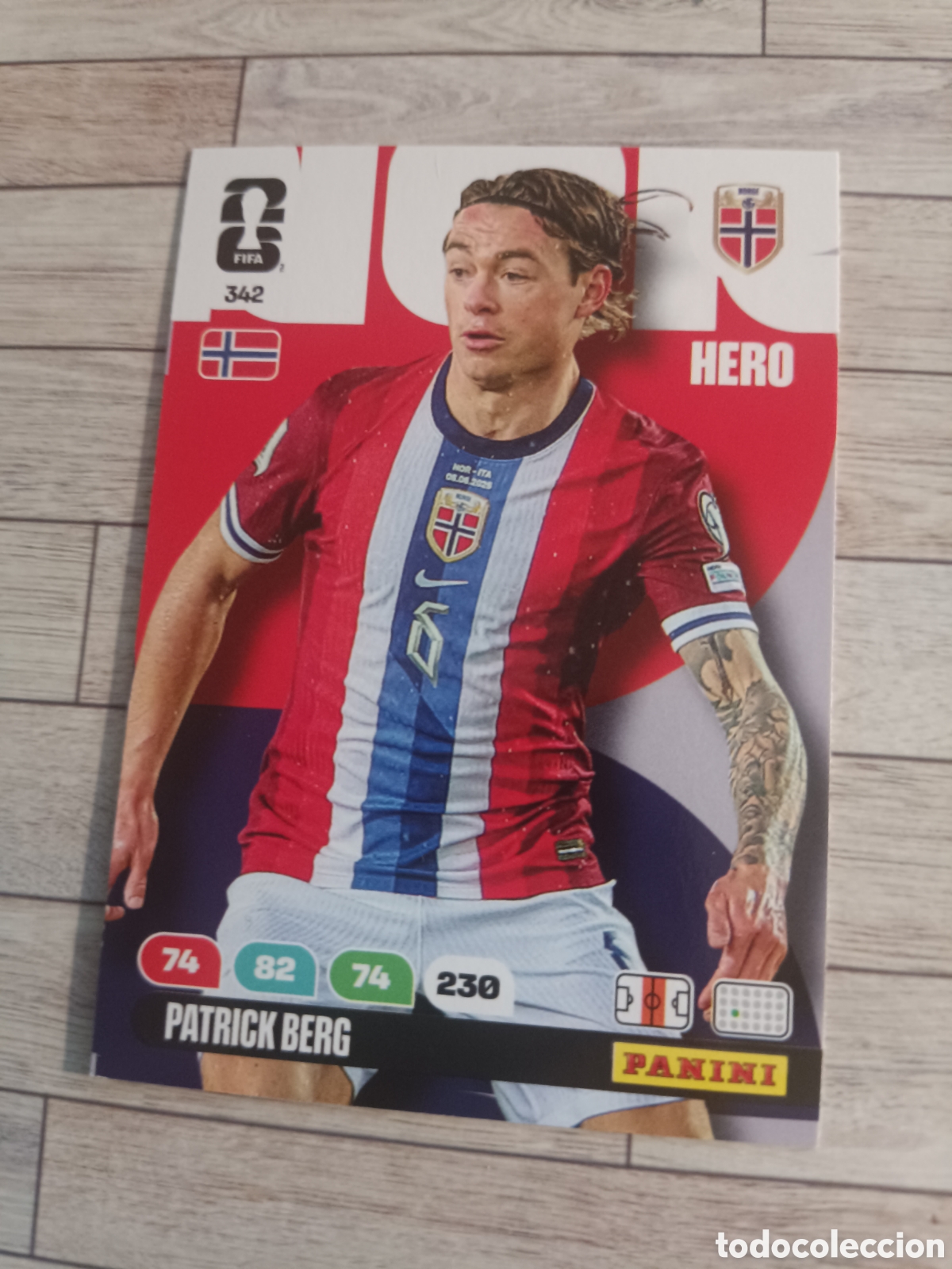 Cromos de f&uacute;tbol: 342 PATRICK BERG NORUEGA HERO ADRENALYN XL MUNDIAL FIFA WORLD CUP 2026 PANINI
