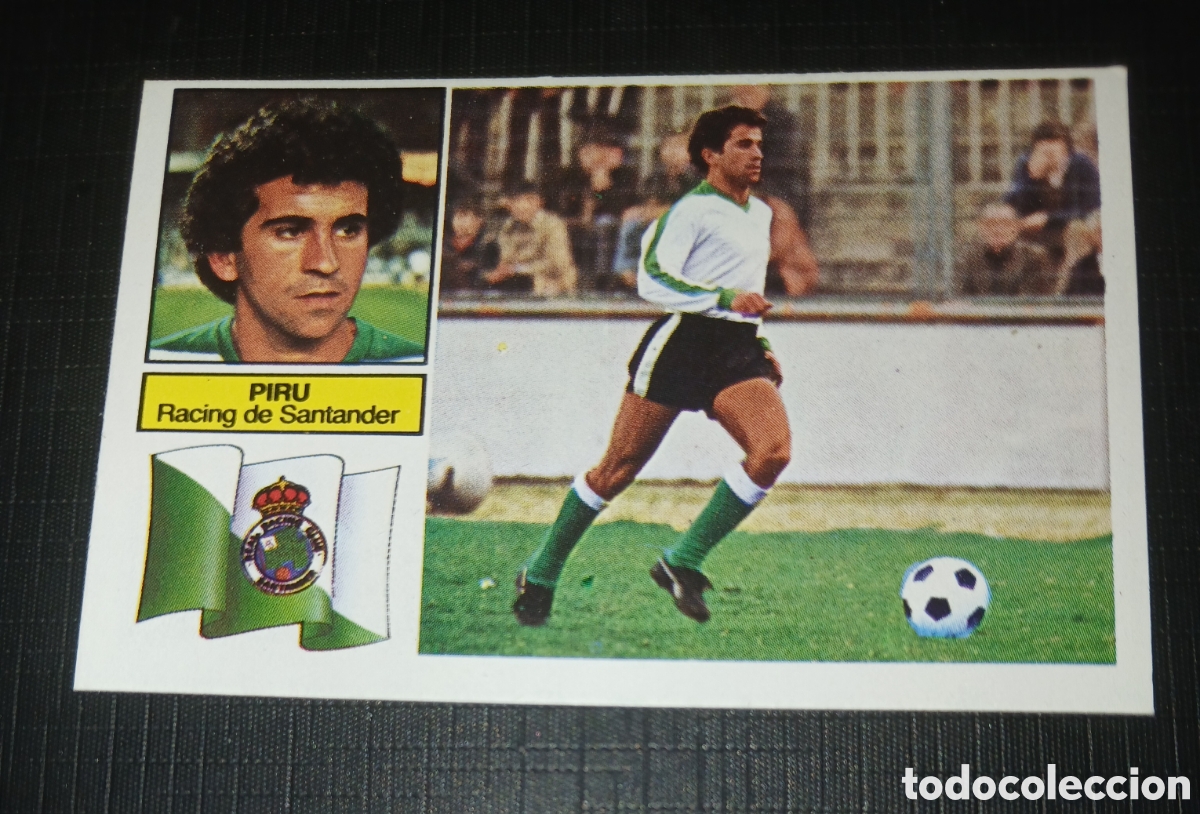 Cromos de f&uacute;tbol: Cromo Piru Racing de Santander Ed. Este Liga 1982 1983 82-83 Sin pegar, nunca pegado