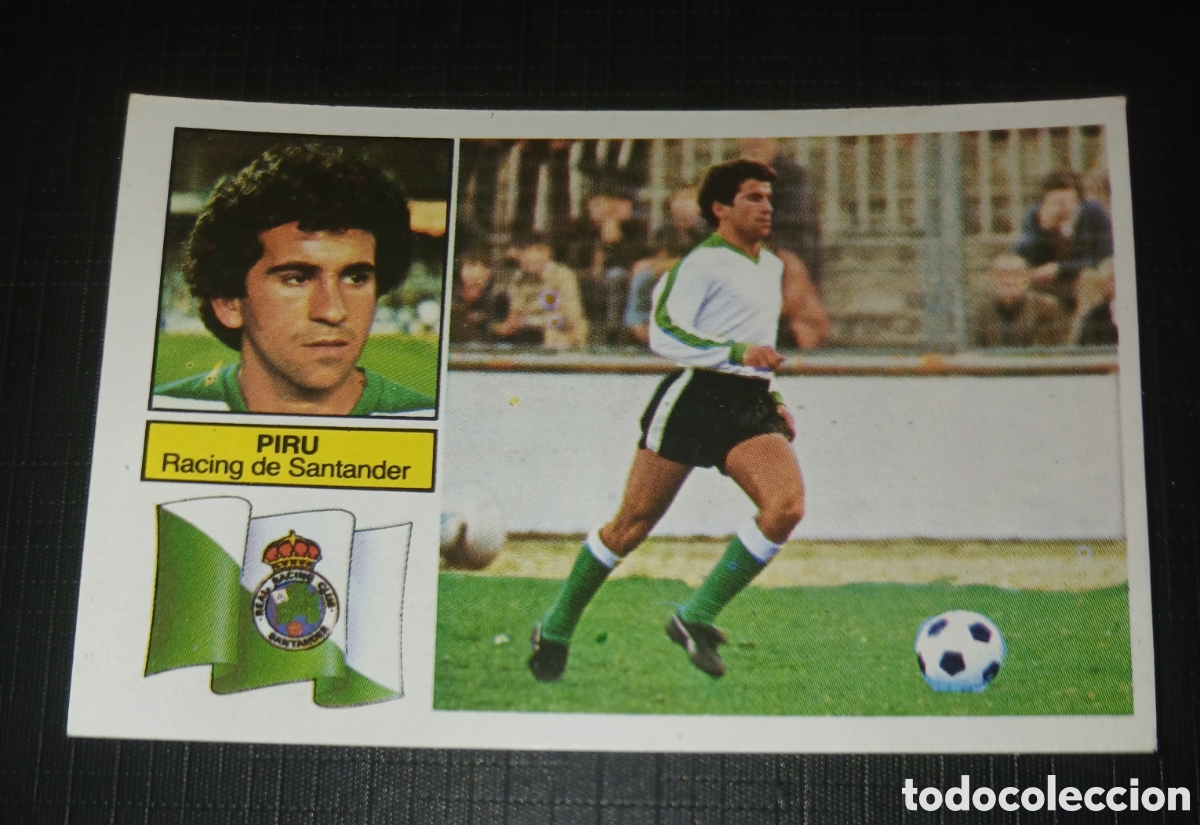 Cromos de f&uacute;tbol: Cromo Piru Racing de Santander Ed. Este Liga 1982 1983 82-83 Sin pegar, nunca pegado