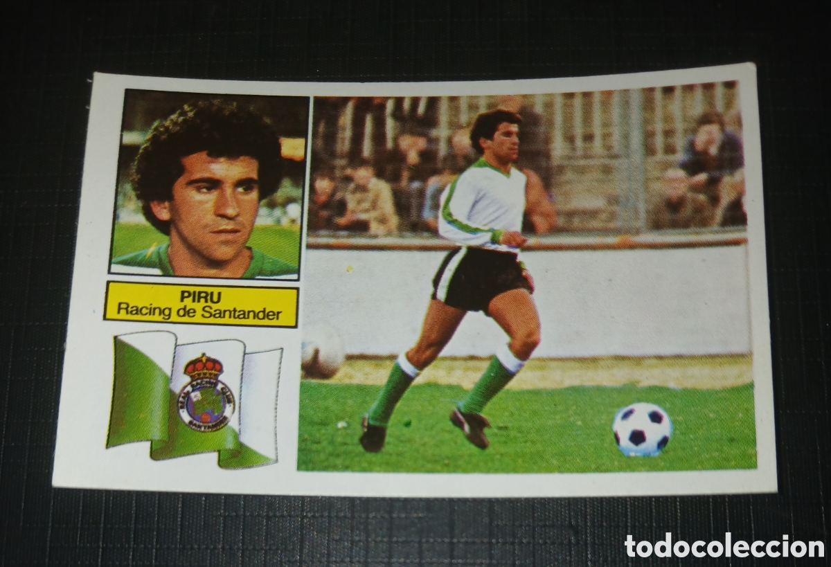 Cromos de f&uacute;tbol: Cromo Piru Racing de Santander Ed. Este Liga 1982 1983 82-83 Sin pegar, nunca pegado