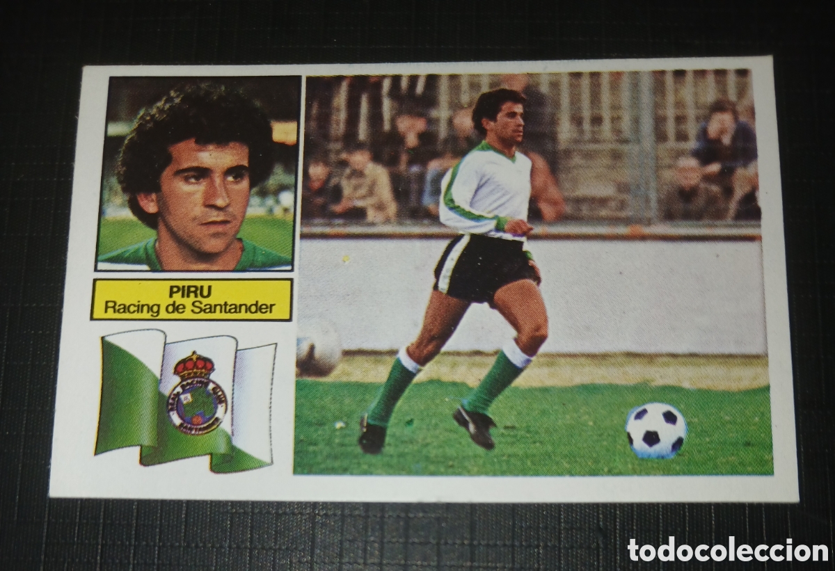 Cromos de f&uacute;tbol: Cromo Piru Racing de Santander Ed. Este Liga 1982 1983 82-83 Sin pegar, nunca pegado