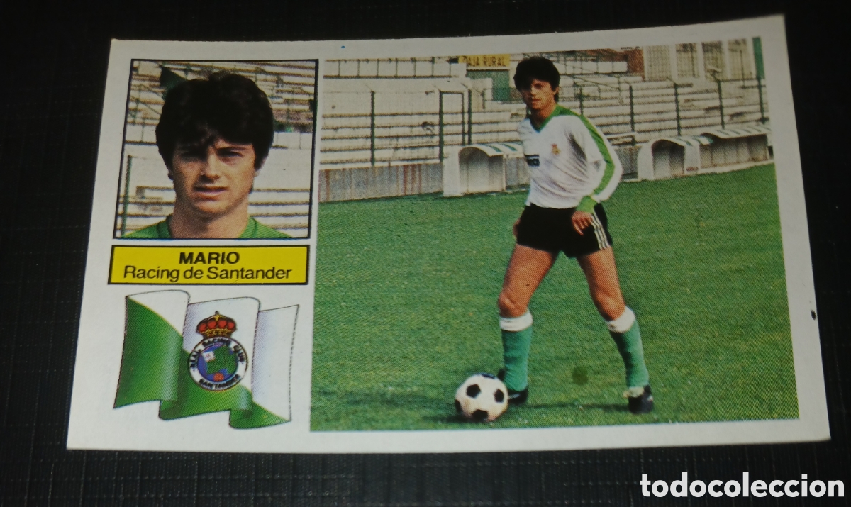 Cromos de f&uacute;tbol: Impecable cromo Mario Racing de Santander Ed. Este Liga 1982 1983 82-83 Sin pegar, nunca pegado