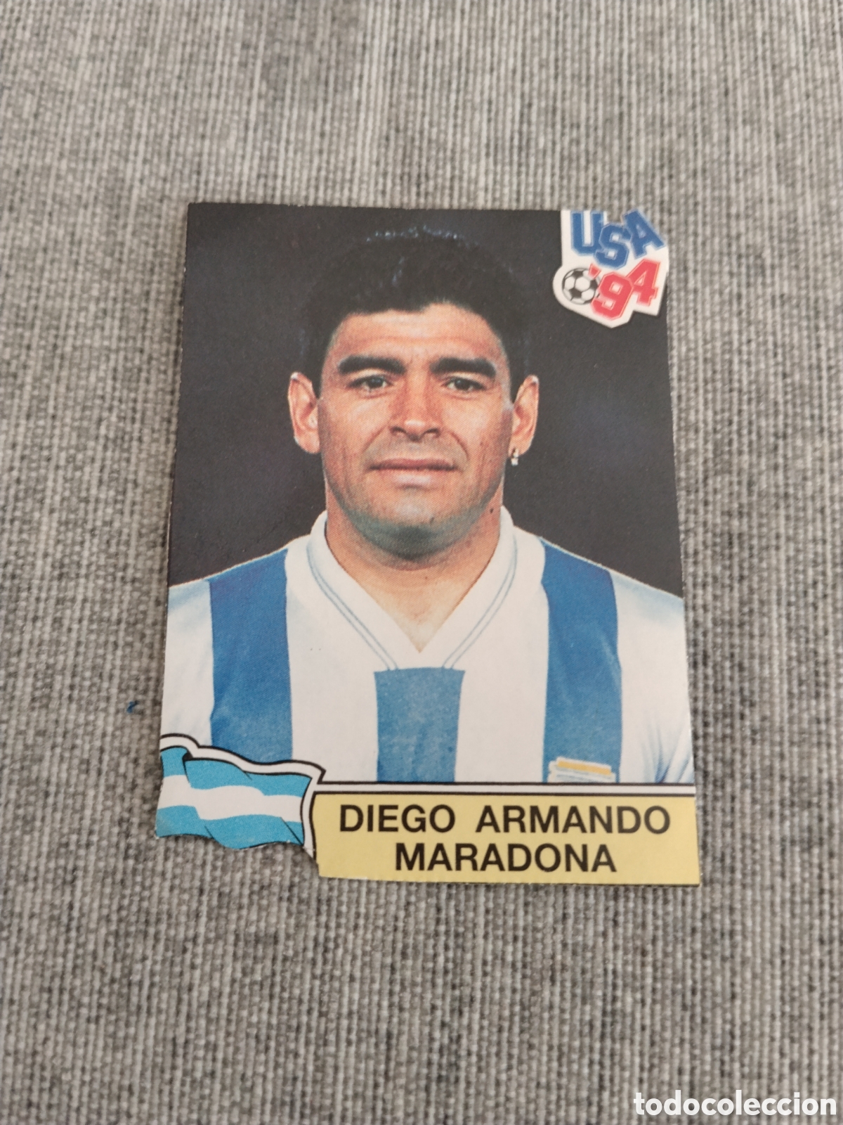 Fu&szlig;ball-Sticker: PANINI USA 94 n&ordm; 257 D. A. MARADONA - ARGENTINA ( SIN PEGAR ) MARGEN RECORTADO
