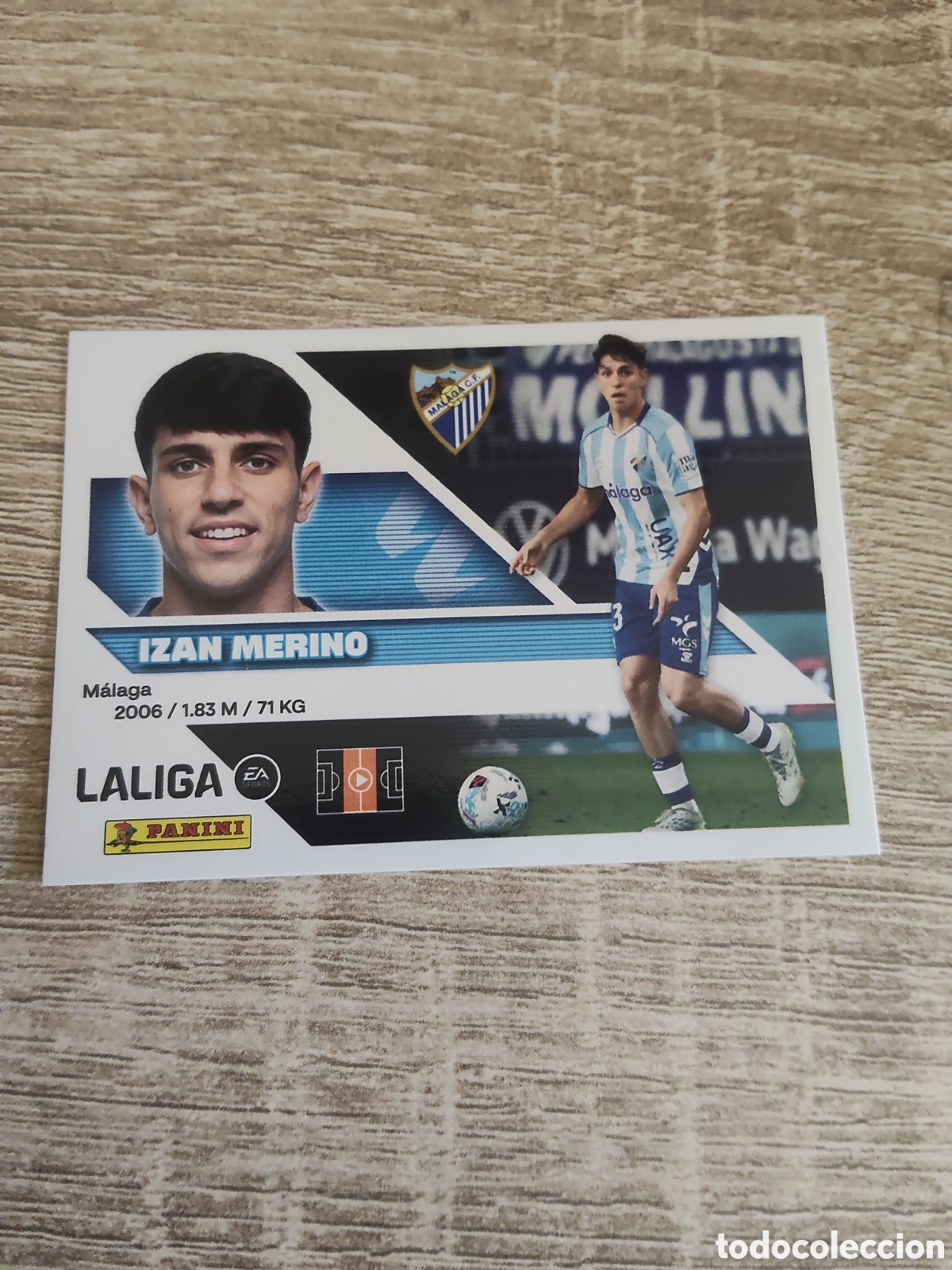 Cromos de f&uacute;tbol: Izan Merino M&aacute;laga liga 2026 2027 26 27 ediciones este