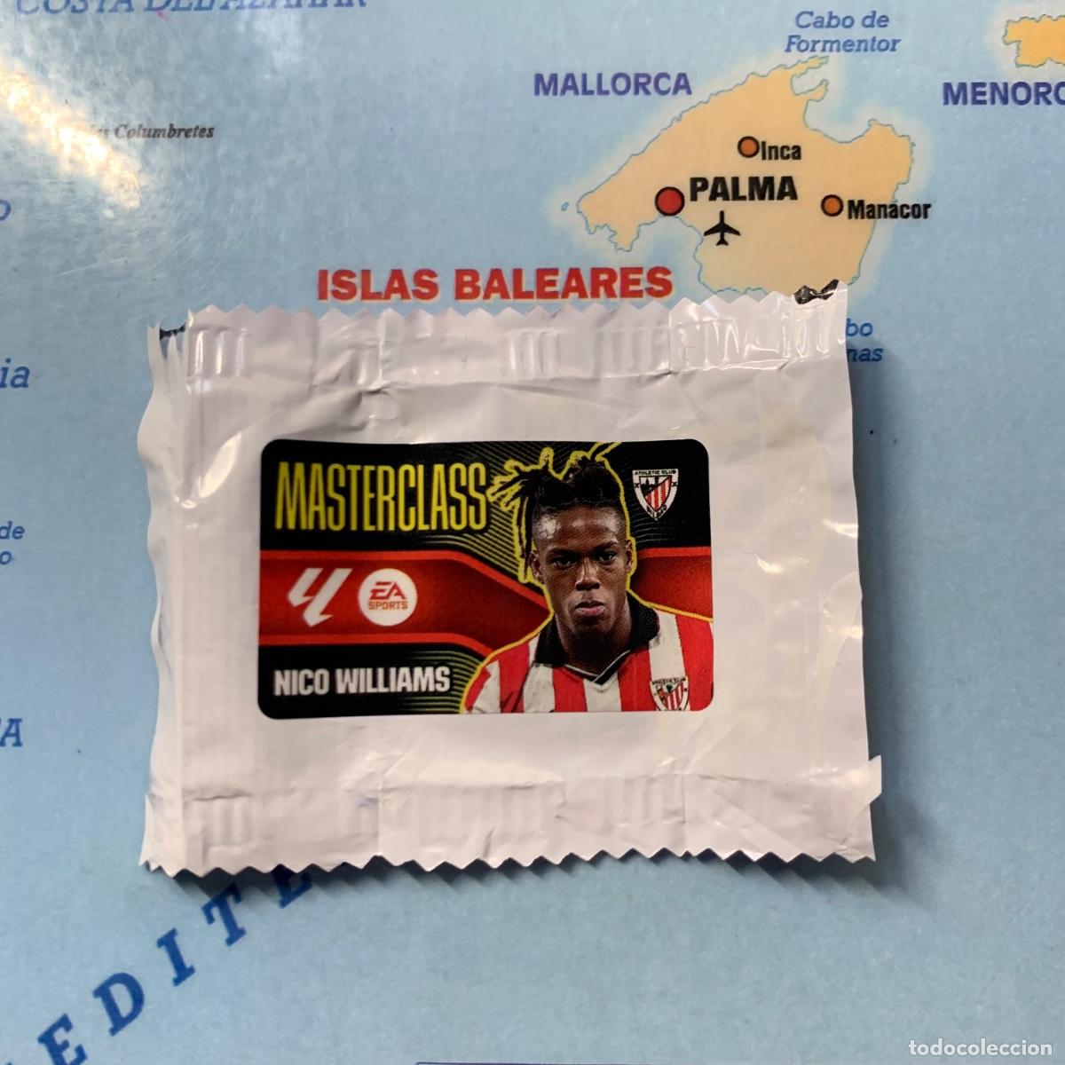 Cromos de f&uacute;tbol: Cromo chicle Masterclass Nico Williams Del Athletic de Bilbao liga este 26-27 2026-2027