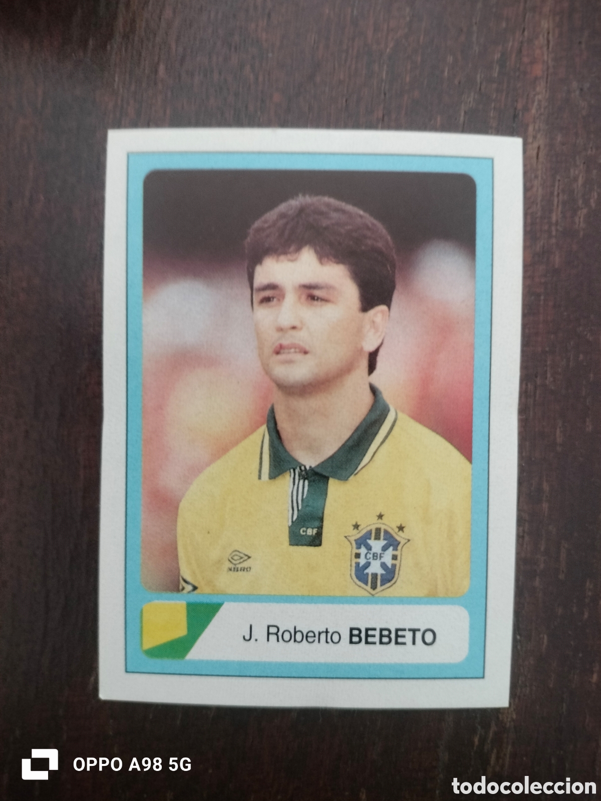 Cromos de f&uacute;tbol: Cromo 100 Bebeto Brasil Mundial USA EEUU Estados Unidos 94 1994 Ediciones Estadio