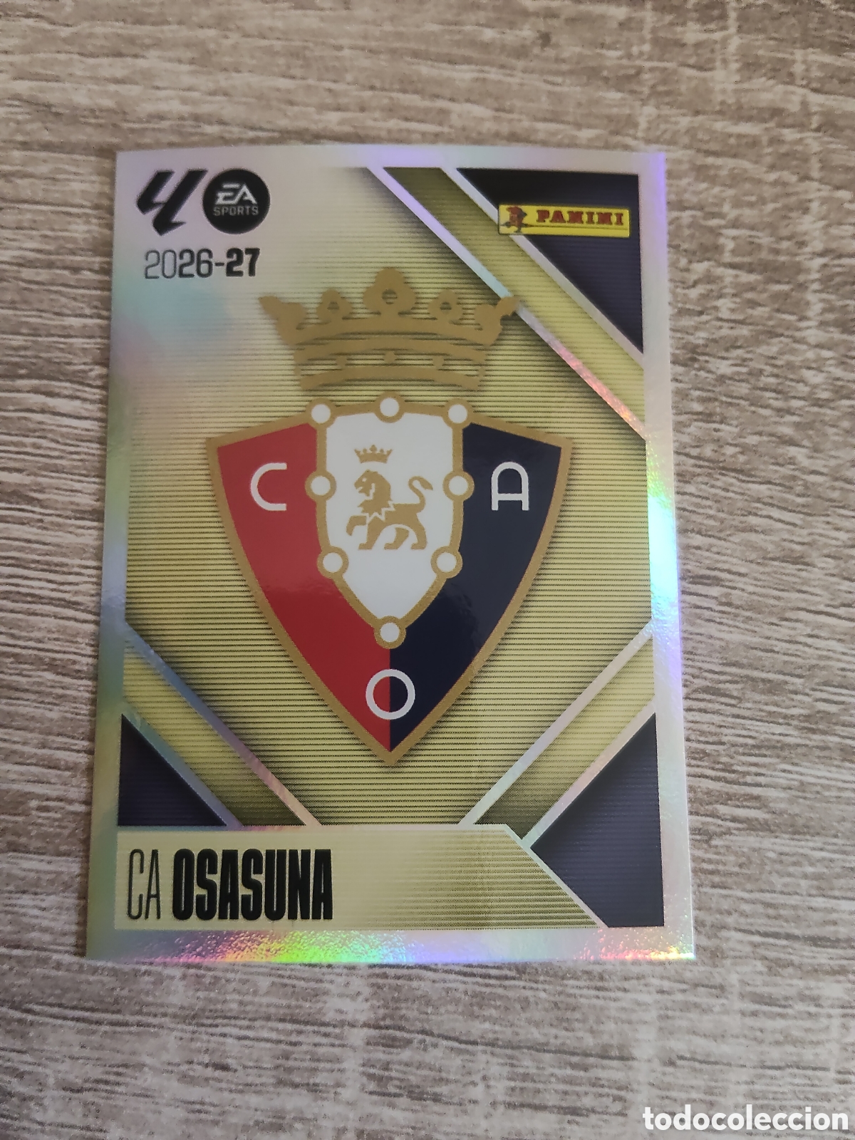 Cromos de f&uacute;tbol: Escudo Osasuna liga 2026 2027 26 27 ediciones este