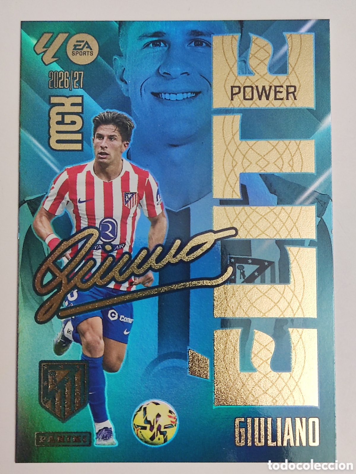 Cromos de f&uacute;tbol: Giuliano Simeone Elite power Mgk 26 27