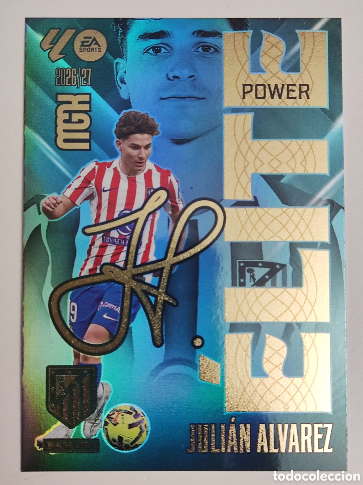 Cromos de f&uacute;tbol: Juli&aacute;n &Aacute;lvarez Elite power Mgk 26 27
