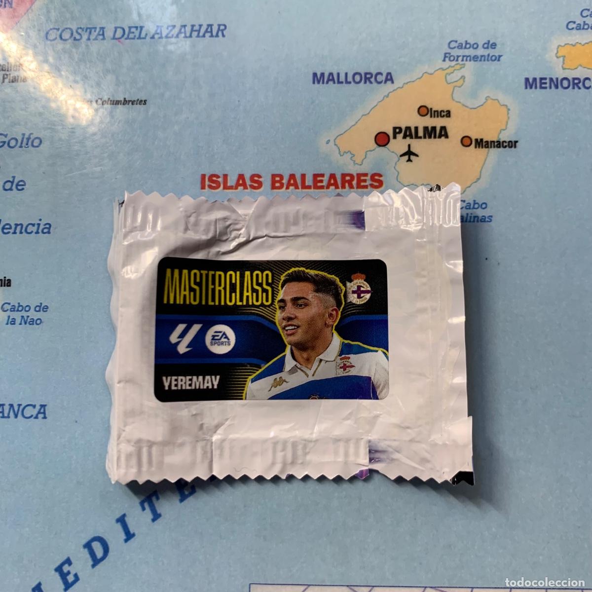 Cromos de f&uacute;tbol: Cromo chicle Masterclas Yeramay del Deportivo de La Coru&ntilde;a liga este 26-27 2026-2027