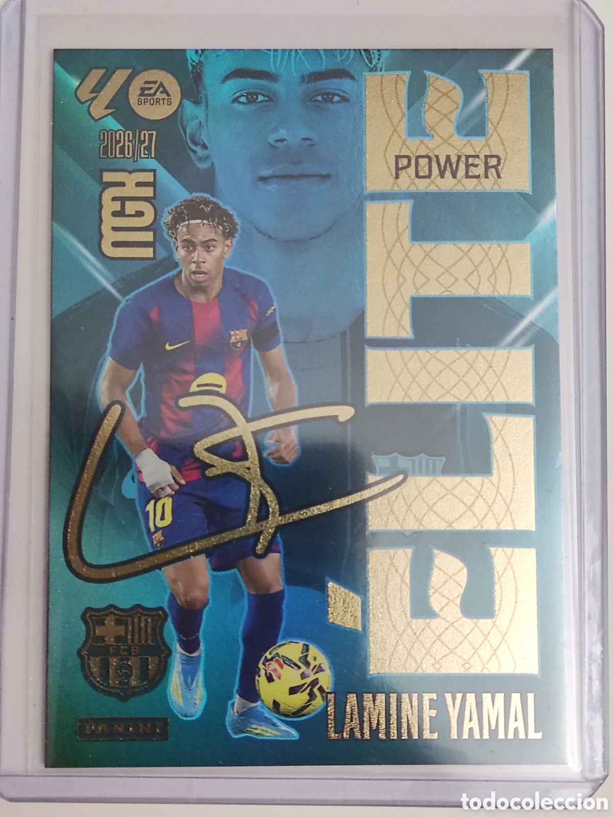 Cromos de f&uacute;tbol: Lamine Yamal Elite power Mgk 26 27