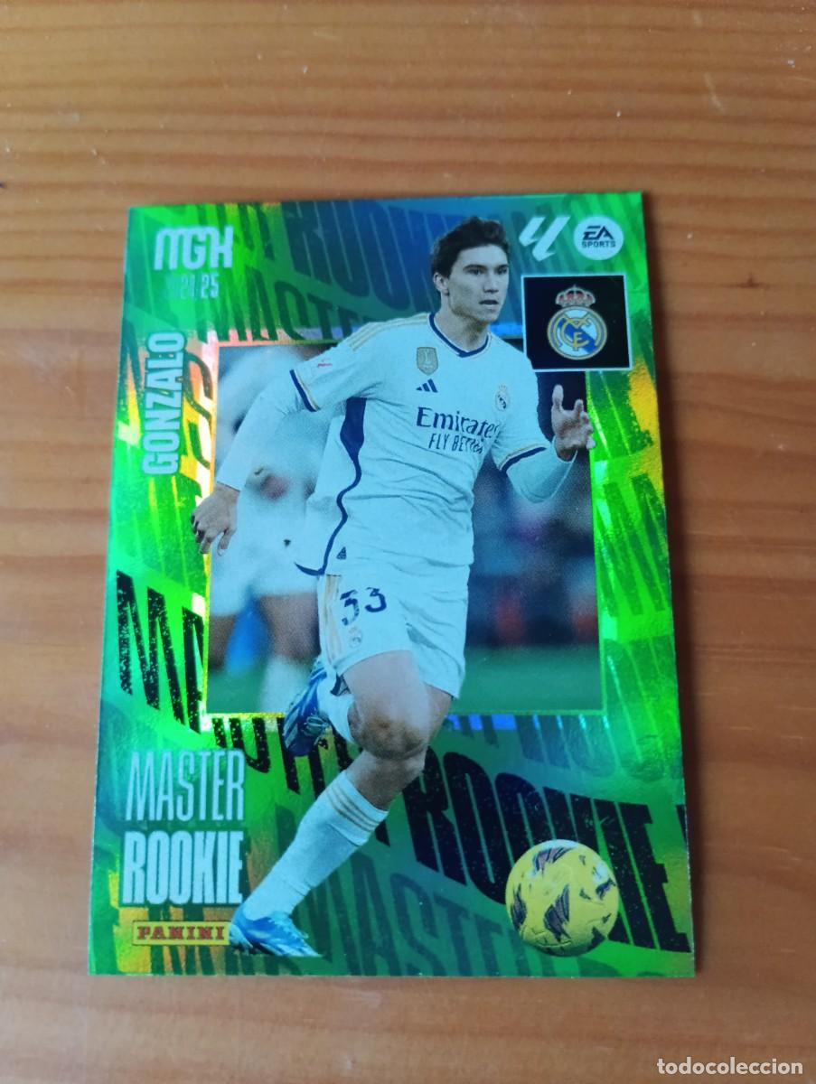 Cromos de f&uacute;tbol: 412 GONZALO REAL MADRID MASTER ROOKIE CROMO FUTBOL MEGACRACKS PANINI LIGA 24-25 MGKS 2024-2025