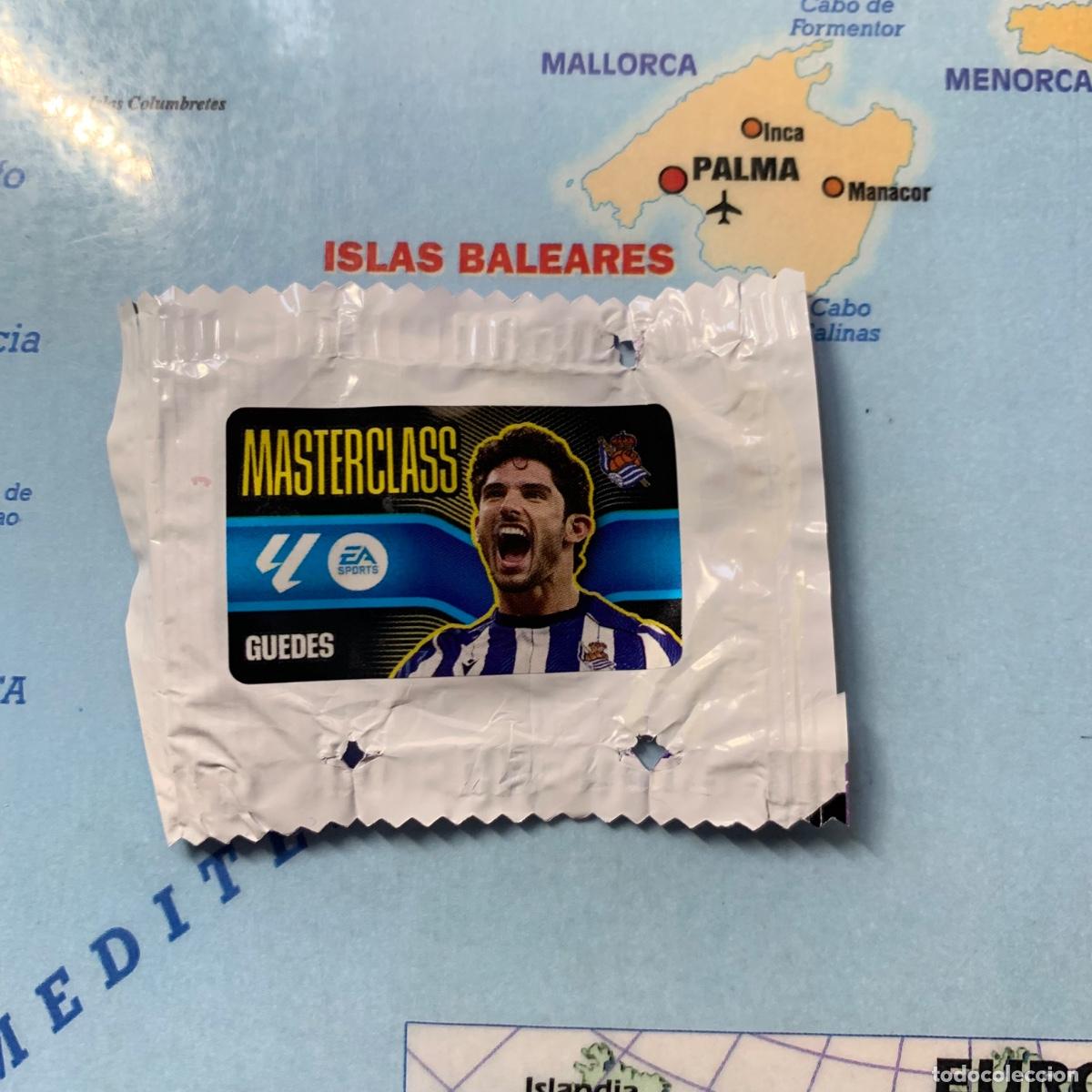 Cromos de f&uacute;tbol: Cromo chicle Masterclas Guedes De l&aacute; Real Sociedad liga este 26-27 2026-2027