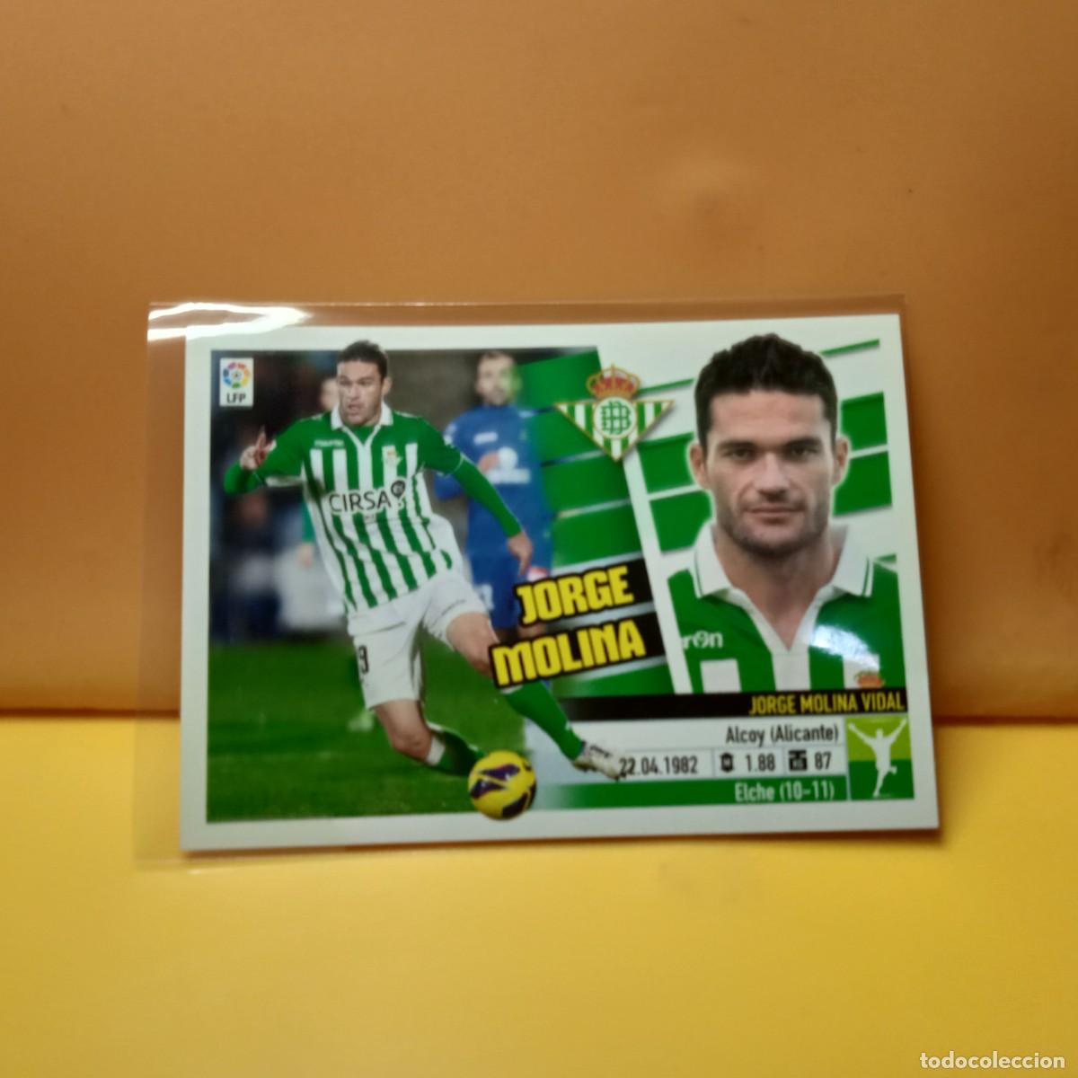 Cromos de f&uacute;tbol: EDICIONES ESTE: 2013 2014 13 14 REAL BETIS JORGE MOLINA 16