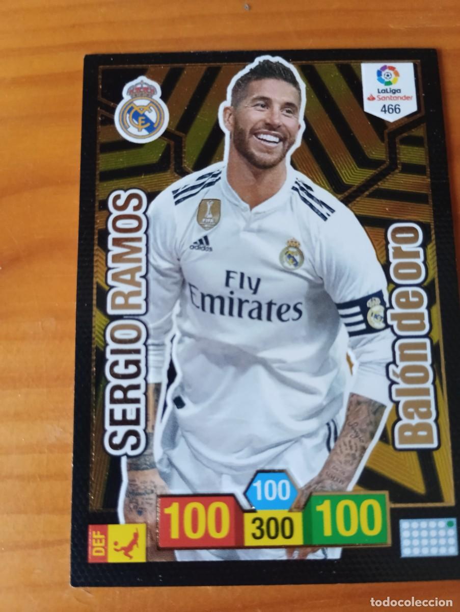 Cromos de f&uacute;tbol: Cromo Bal&oacute;n de Oro Sergio Ramos Adrenalyn liga 2018 2019 18 19 Panini