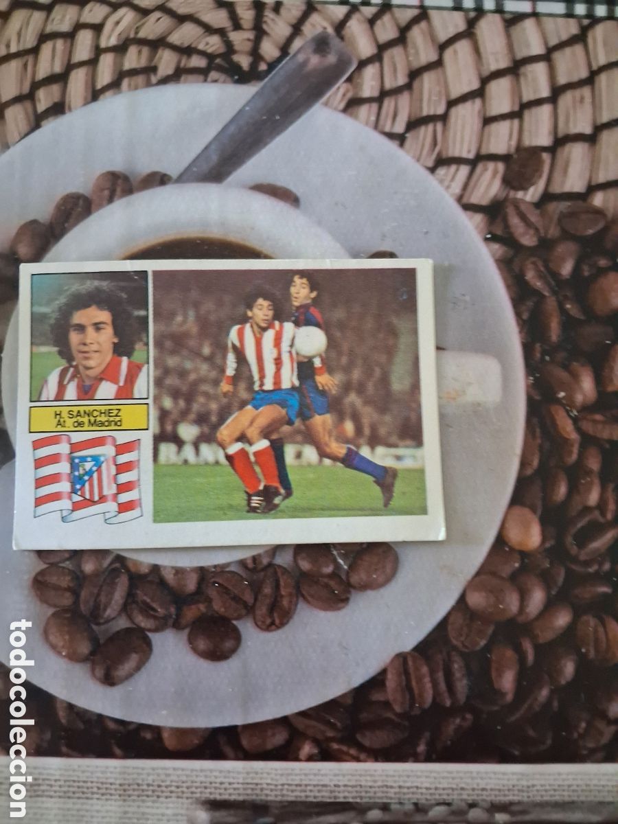 Cromos de f&uacute;tbol: Liga este 82 83 hugo S&aacute;nchez del Atl&eacute;tico de Madrid recuperado del &aacute;lbum ver fotos