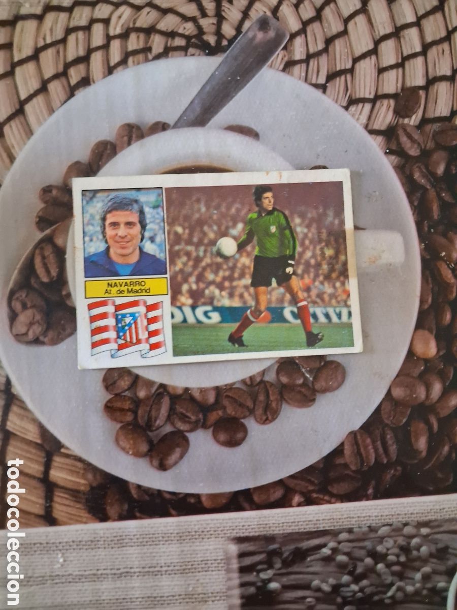 Football Stickers: Liga este 82 83 navarro baja del Atl&eacute;tico de Madrid recuperado del &aacute;lbum ver fotos