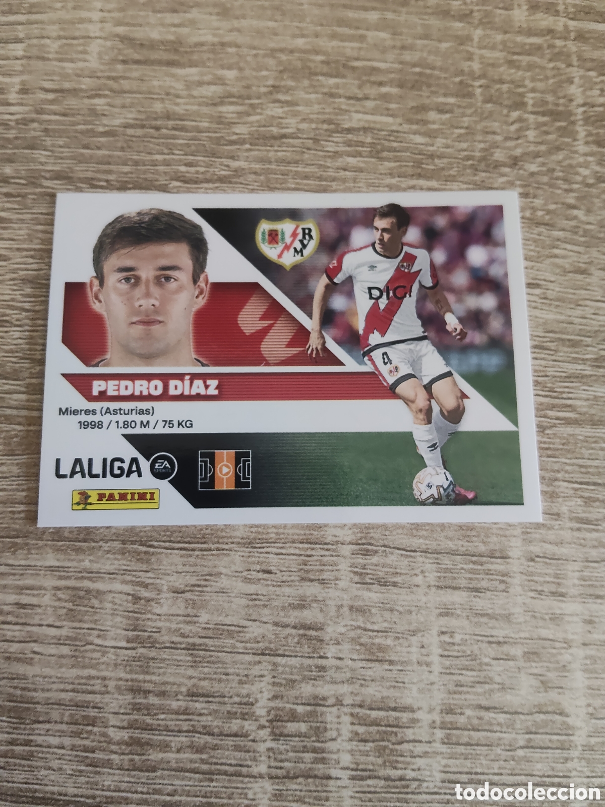 Cromos de f&uacute;tbol: Pedro D&iacute;az Rayo Vallecano liga 2026 2027 26 27 ediciones este