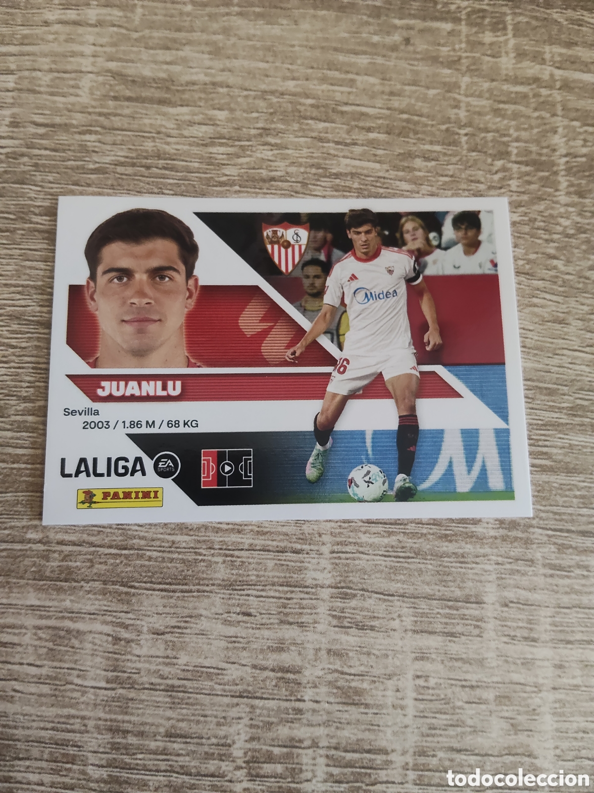 Cromos de f&uacute;tbol: Juanlu Sevilla liga 2026 2027 26 27 ediciones este