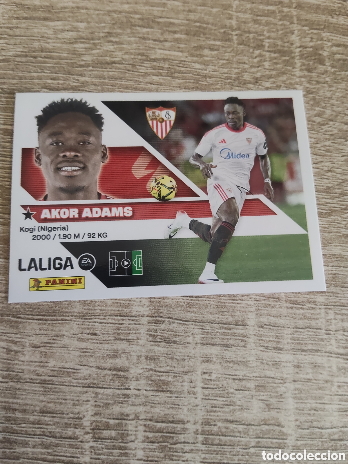 Cromos de f&uacute;tbol: Akor Adams Sevilla liga 2026 2027 26 27 ediciones este