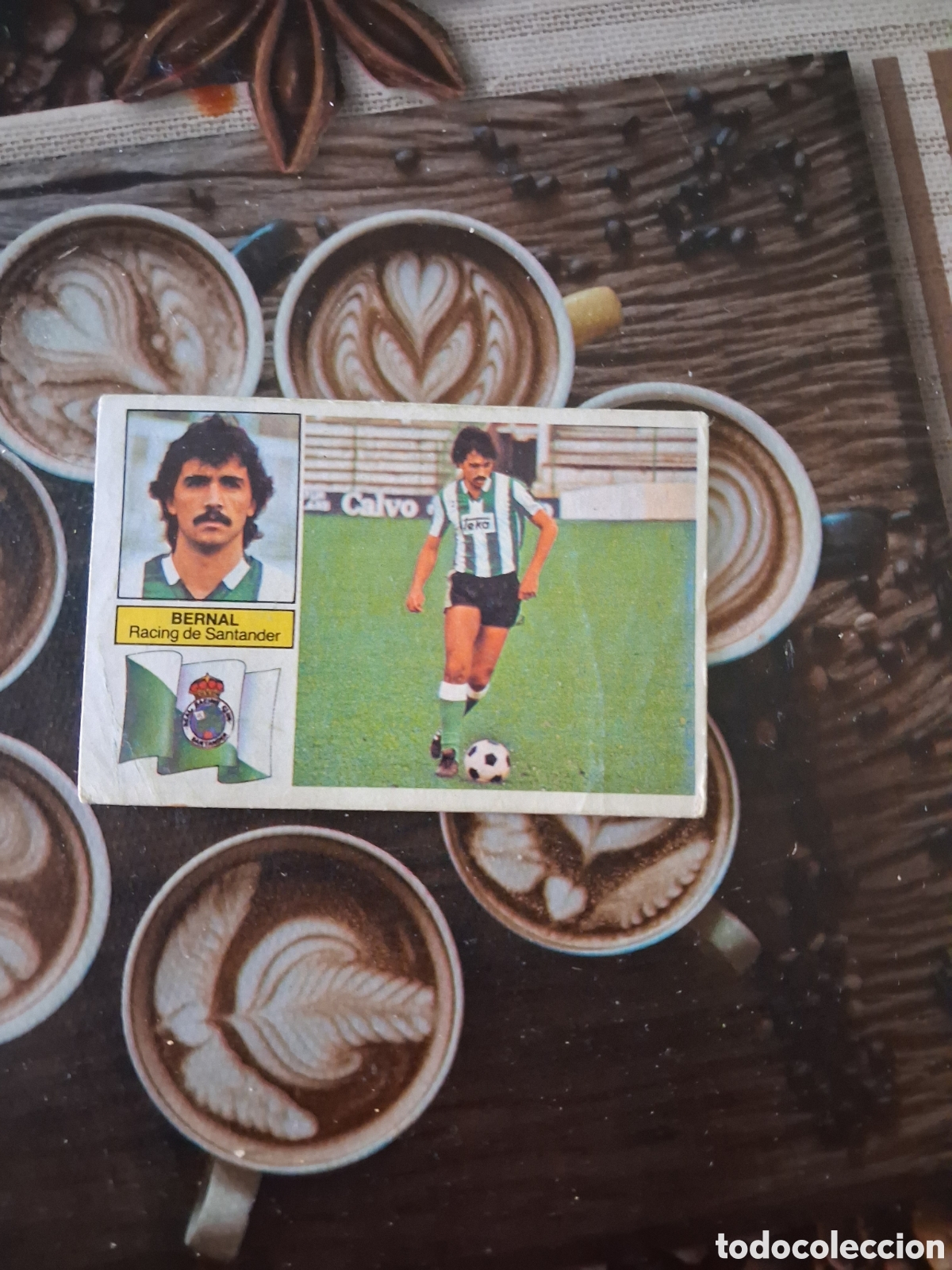 Cartes &agrave; collectionner de Football: Liga este 82 83 bernal del racing camiseta a rayas recuperado del &aacute;lbum ver fotos