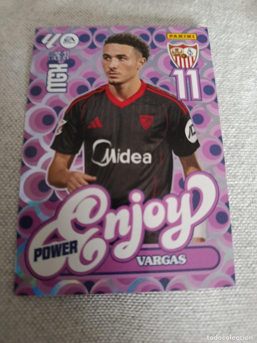 Cromos de f&uacute;tbol: Megacracks 26/27. 387P- Vargas. Sevilla. Enjoy power.
