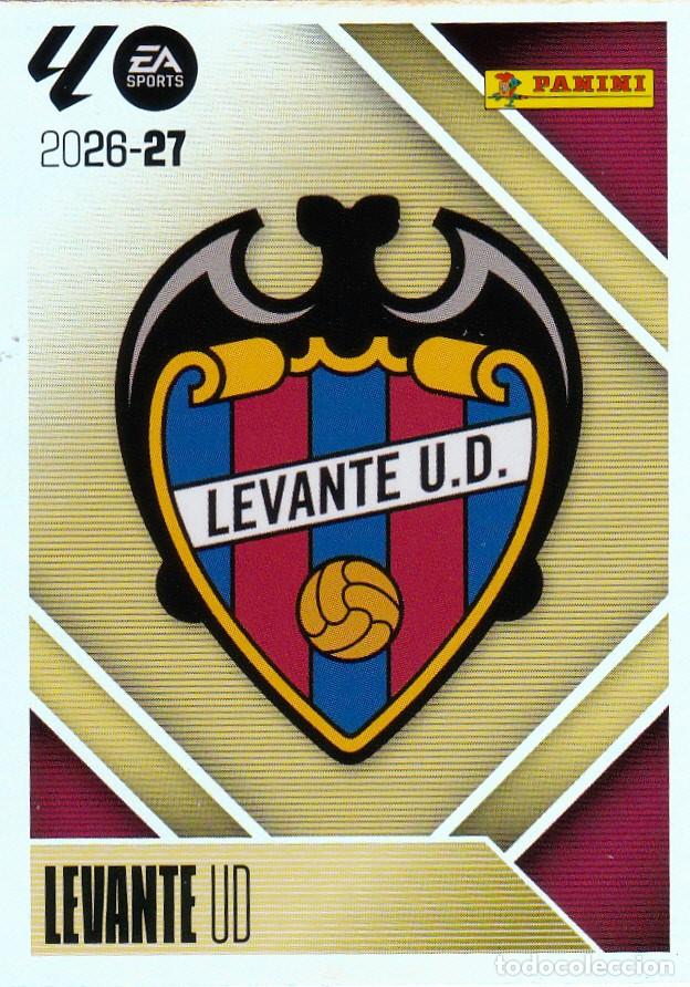 Cromos de f&uacute;tbol: ESTE 2026-27 * ESCUDO * N&ordm; 1 - DEL LEVANTE - (NUEVO DE SOBRE) (A-20)