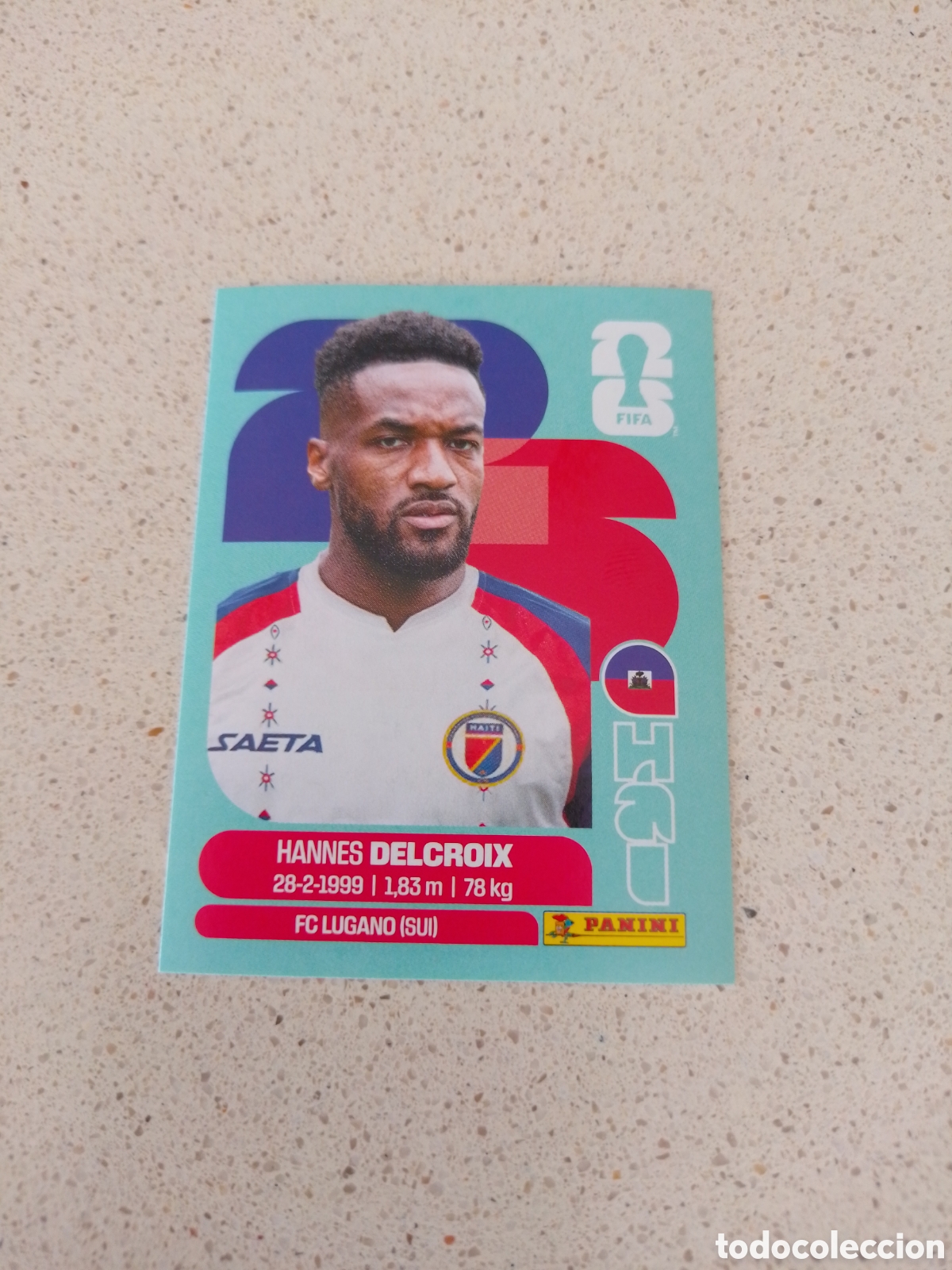 Cromos de f&uacute;tbol: CROMO NUMERO 9 DELCROIX HAITI. MUNDIAL 2026. PANINI.