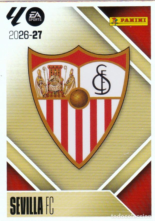 Football Stickers: ESTE 2026-27 * ESCUDO * N&ordm; 1 - DEL SEVILLA - (NUEVO DE SOBRE) (A-20)