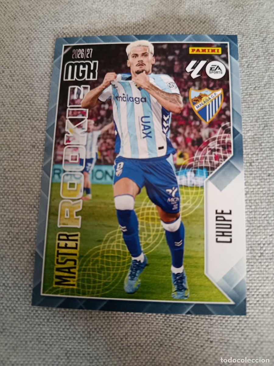 Cromos de f&uacute;tbol: Megacracks 26/27. 409- Chupe. M&aacute;laga. M&aacute;ster rookie