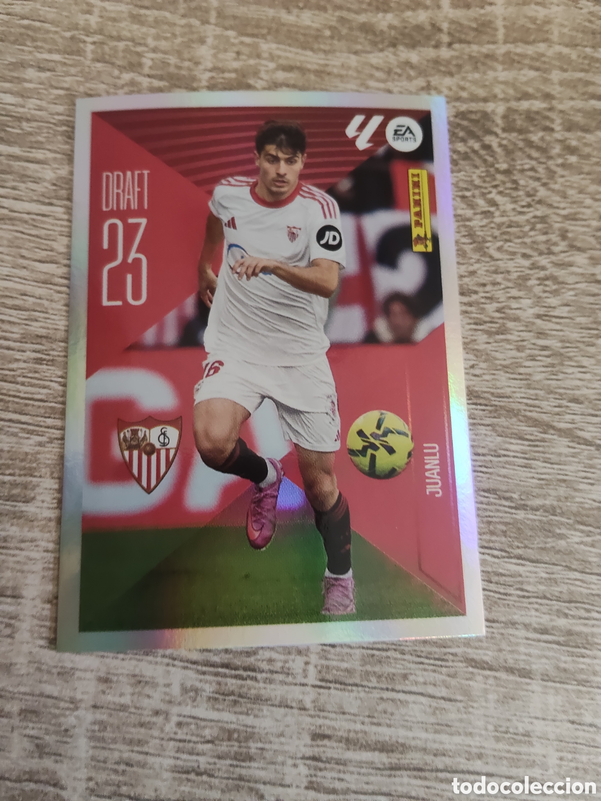 Cromos de f&uacute;tbol: Juanlu Sevilla draft 23 liga 2026 2027 26 27 ediciones este