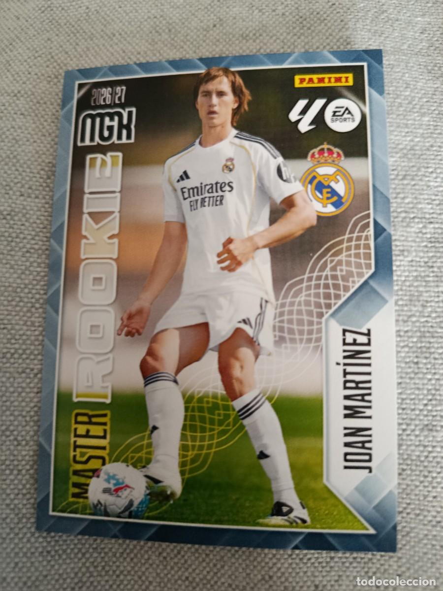 Cromos de f&uacute;tbol: Megacracks 26/27. 413- Joan Mart&iacute;nez. Real Madrid. M&aacute;ster rookie