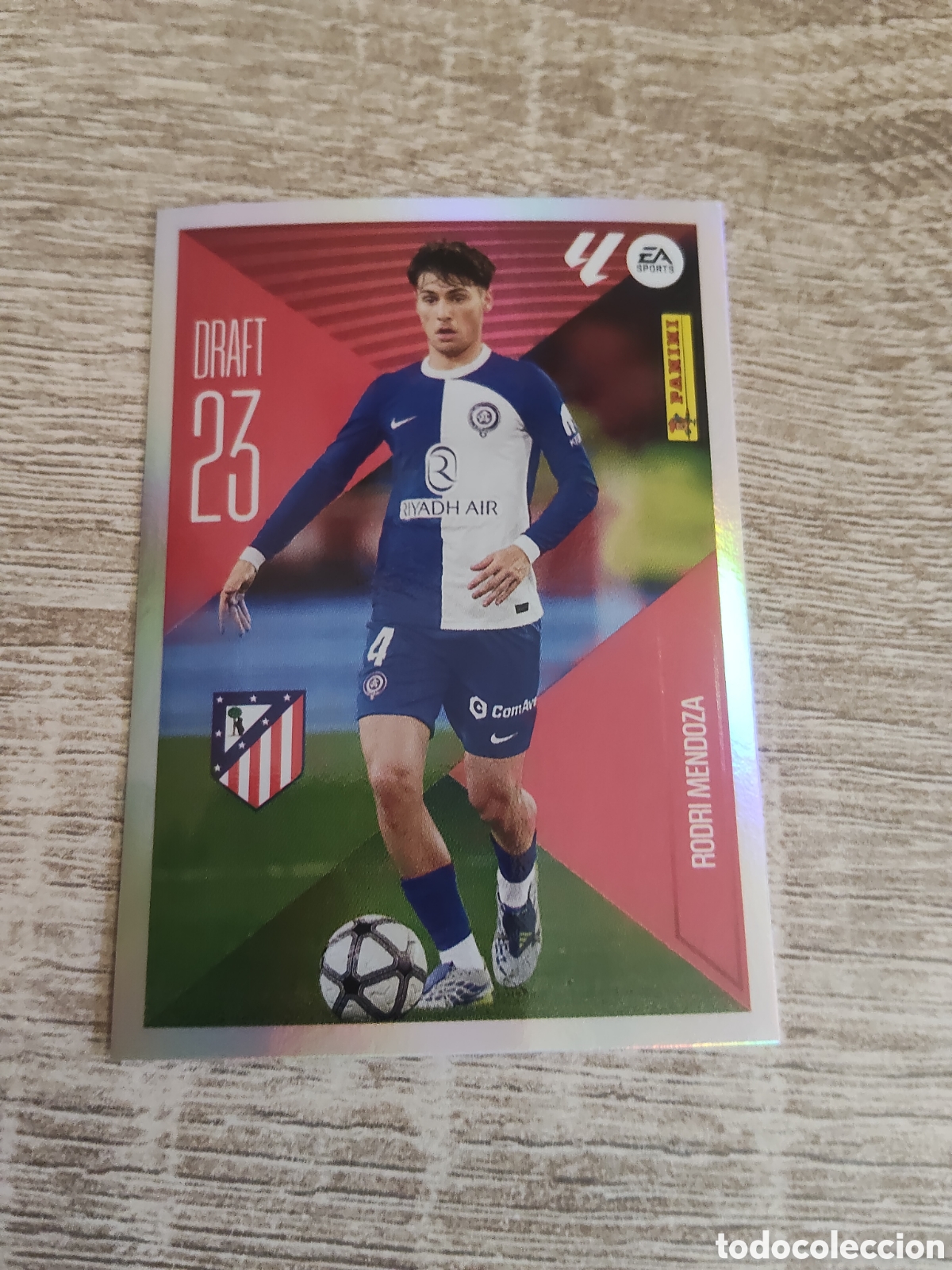 Cromos de f&uacute;tbol: Rodri Mendoza Atl&eacute;tico de Madrid draft 23 liga 2026 2027 26 27 ediciones este