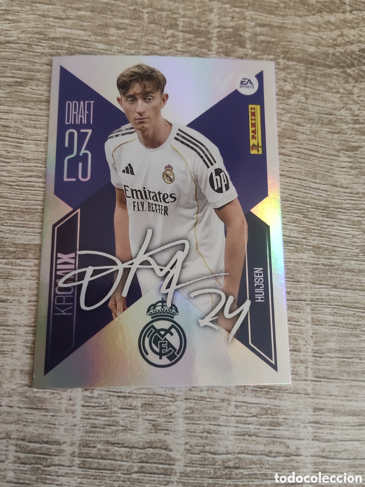 Cromos de f&uacute;tbol: Huijsen Real Madrid draft 23 kromix liga 2026 2027 26 27 ediciones este