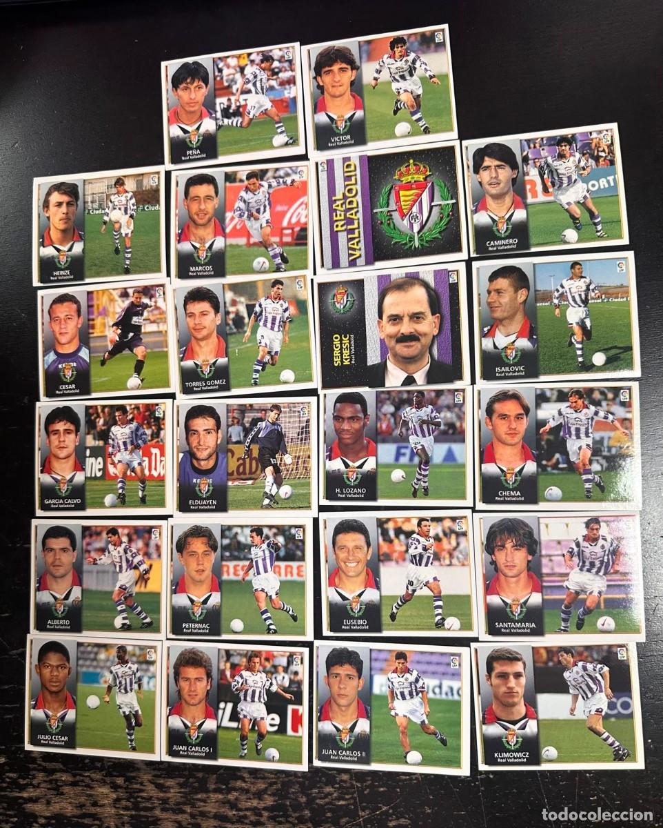 Cromos de Futebol: Lote 22 Cromos Valladolid Liga Este 98 99 1998 1999 Sin pegar
