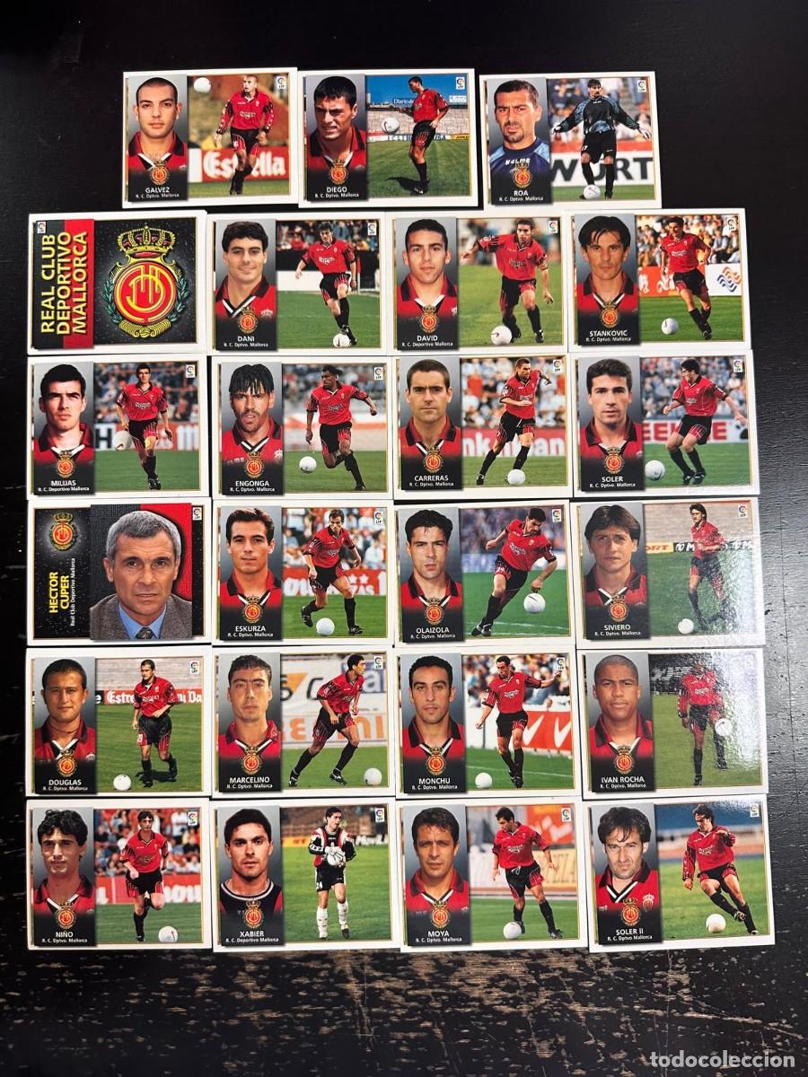 Figurine di Calcio: Lote 23 Cromos Mallorca Fichaje N&ordm;13 Liga Este 98 99 1998 1999 Sin pegar