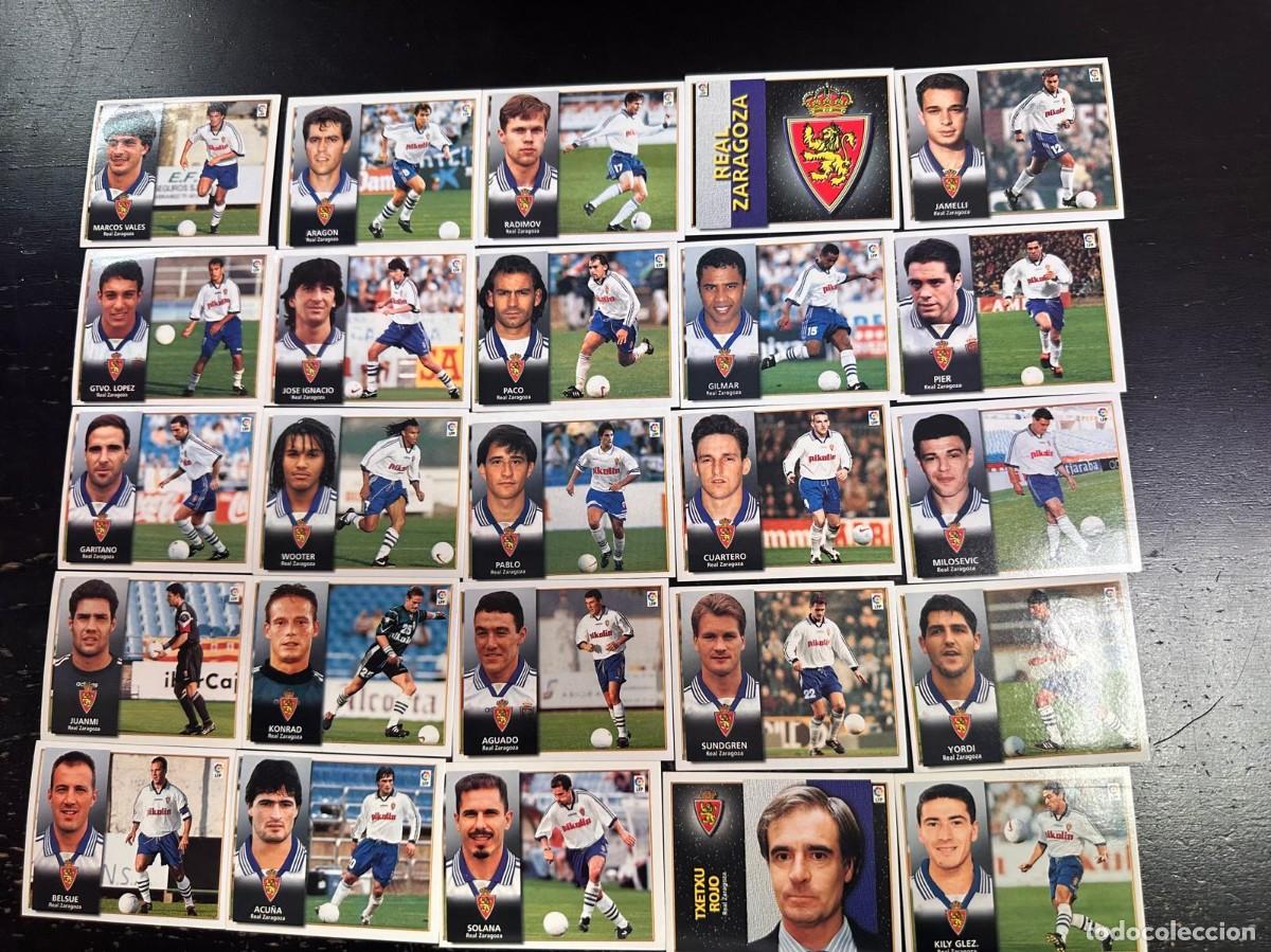 Figurine di Calcio: Lote 25 Cromos Zaragoza Liga Este 98 99 1998 1999 Sin pegar