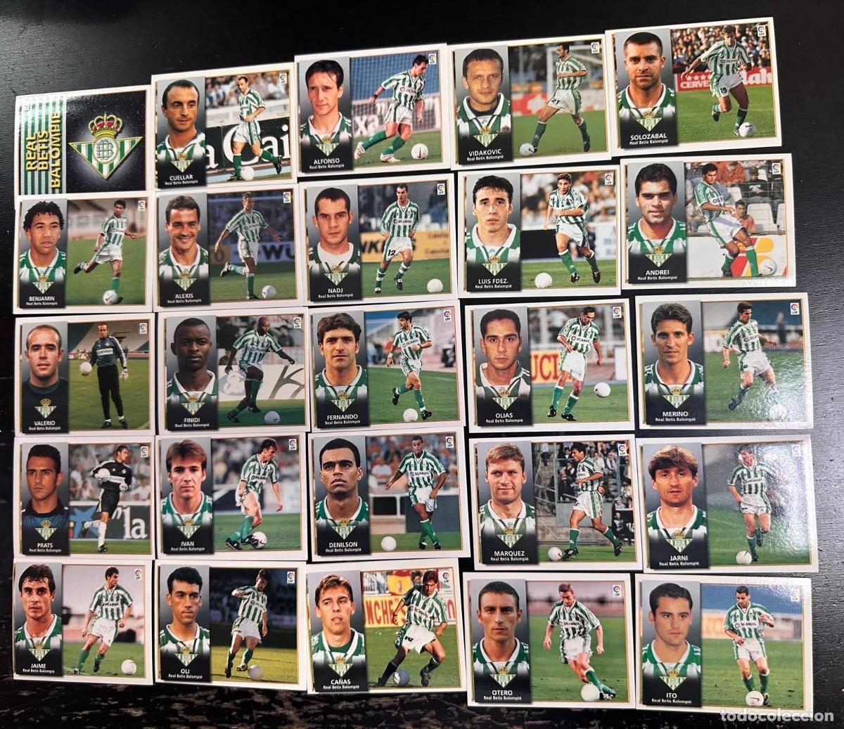 Football Stickers: Lote 25 Cromos Real betis 1 Fichaje Liga Este 98 99 1998 1999 Sin pegar