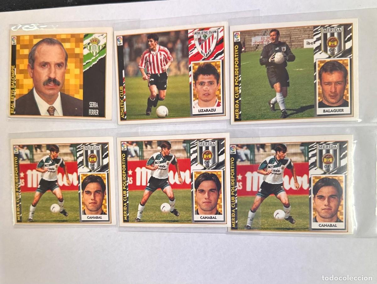 Cromos de f&uacute;tbol: Lote 6 Cromos Bajas Liga Este 97 98 1997 1998 Sin pegar